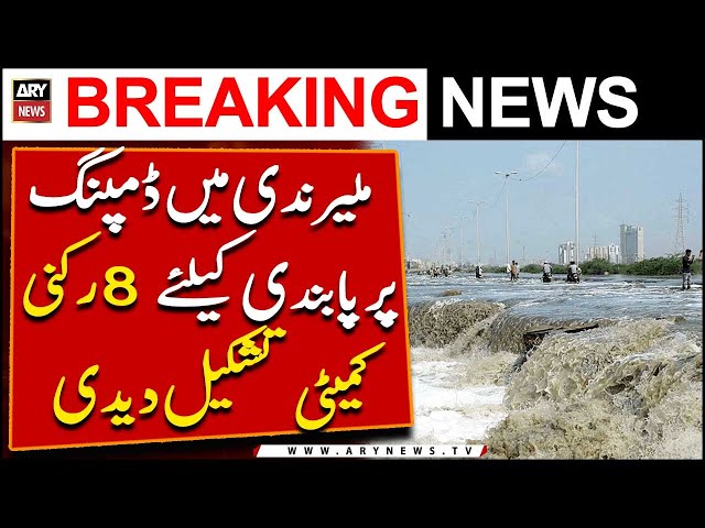 ⁣An 8-member committee was formed to ban dumping in the Malir river