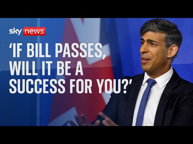 ⁣Rwanda bill: 'Success is when the boats have been stopped,' PM tells Sky News