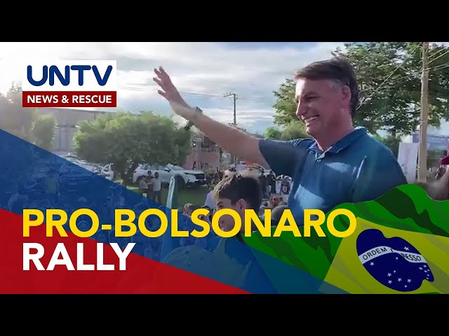 ⁣Large crowd show support to Brazil ex-President Bolsonaro in Rio de Janeiro