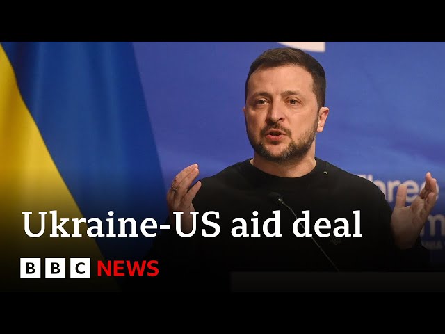 Ukraine’s President Zelensky welcomes US military aid | BBC News