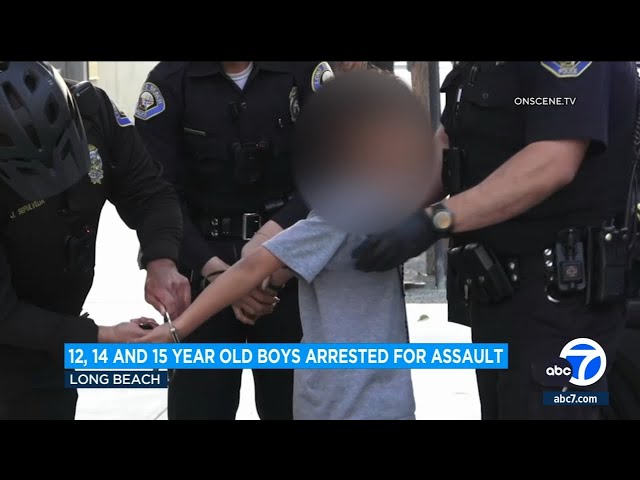 ⁣3 young boys arrested for allegedly beating man in Long Beach
