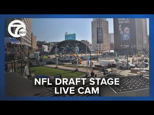 ⁣Live view of the NFL Draft stage