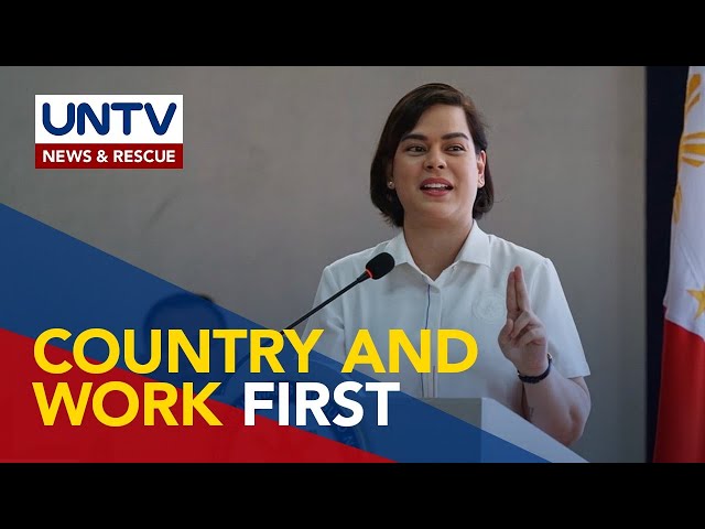 ⁣Prioritize national concerns over personal grievances - VP Duterte