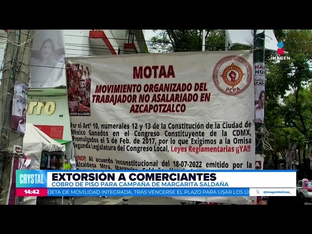 ⁣Comerciantes ambulantes de Azcapotzalco denuncian cobro de piso | Noticias con Crystal Mendivil