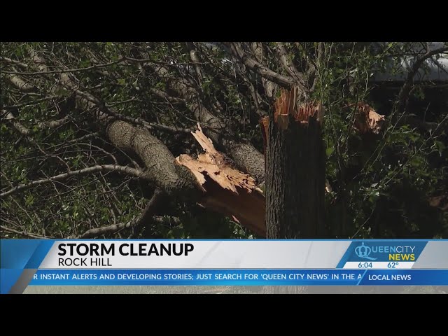 Cleanup continues from powerful Rock Hill storms