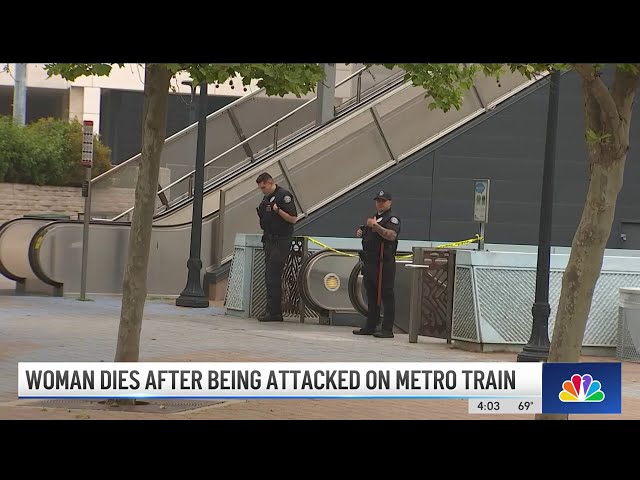 ⁣Woman dies after being attacked on Metro train
