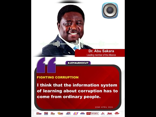 I think that the information system of learning about corruption has to come from ordinary people