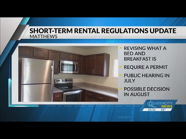 Matthews lays out plans for short-term rental rules