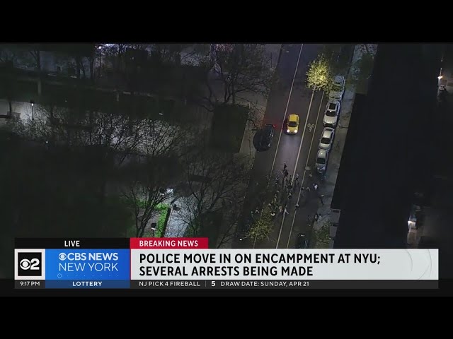 NYPD moves in on NYU encampment, starts making arrests