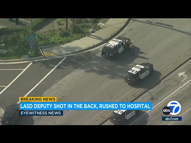 ⁣Sheriff's deputy shot in back while sitting on motorcycle in West Covina