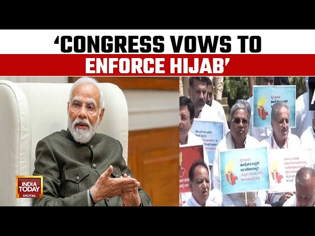 Karnataka BJP's Big Congress Appeasement Charge Says Congress Vows To Enforce Hijab