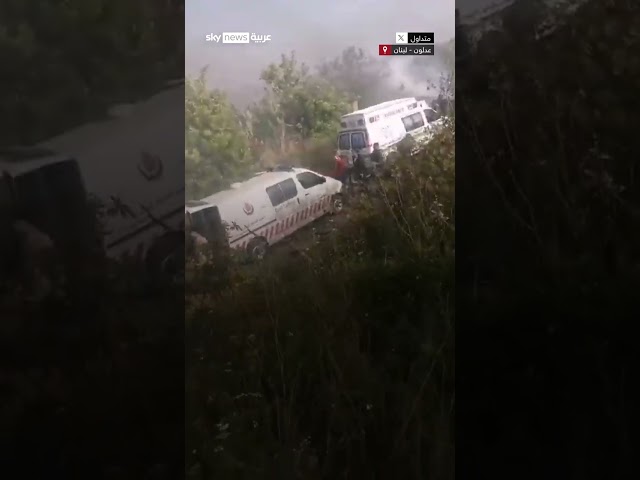 ⁣مشاهد جديدة من مكان الغارة التي استهدفت سيارة بمنطقة أبو الأسود جنوبي لبنان