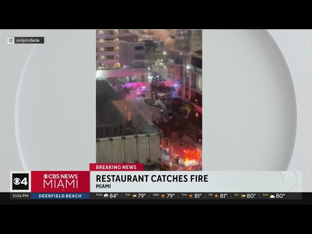 ⁣Popular Miami restaurant catches fire