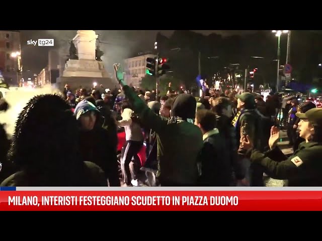 ⁣Scudetto all'Inter, i festeggiamenti a Milano
