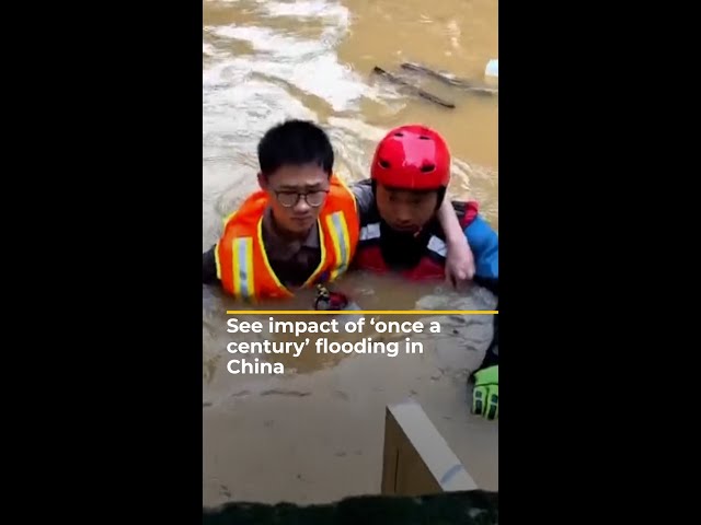 ⁣100,000 people evacuated from China flood zone | #AJshorts