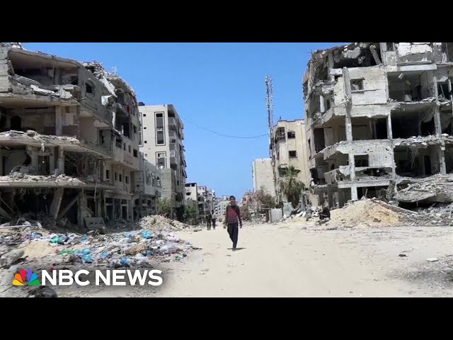 ⁣Bicycle ride through Gaza shows the devastation caused by war