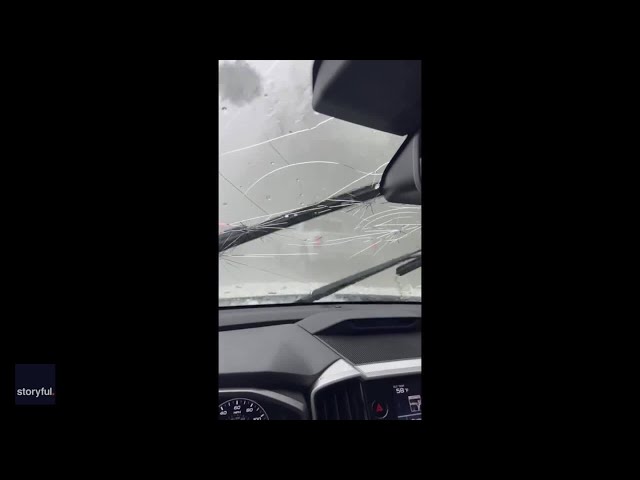Rock Hill hail storm destroys vehicle windshield