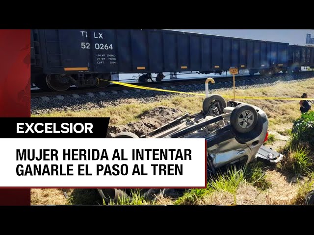 Jalisco: Conductora intenta ganarle el paso al tren y termina siendo arrollada