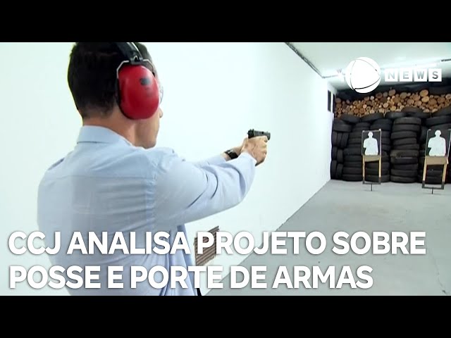 ⁣CCJ da Câmara analisa projeto sobre posse e porte de armas