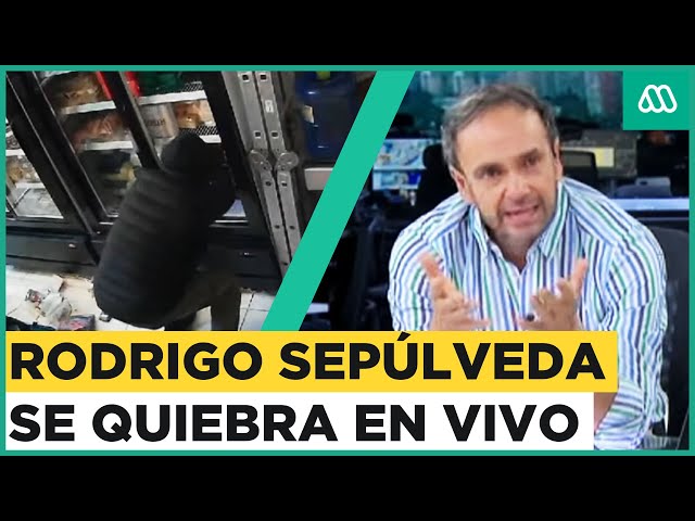 ⁣Rodrigo Sepúlveda se quiebra en vivo durante despacho sobre robo a local de huevos