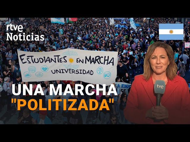 ⁣ARGENTINA: Vive una HUELGA UNIVERSITARIA contra los RECORTES del GOBIERNO de MILEI | RTVE Noticias