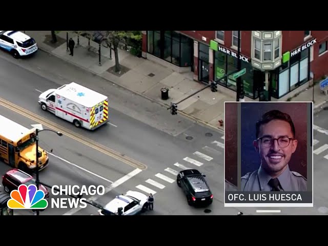 ⁣Procession for Chicago police officer KILLED in the line of duty