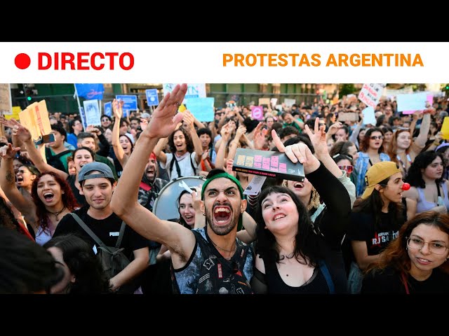 ⁣ARGENTINA  EN DIRECTO: Los UNIVERSITARIOS salen a la CALLE contra los RECORTES en EDUCACIÓN | RTVE
