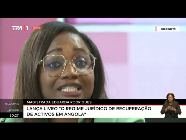 ⁣Magistrada Eduarda Rodrigues Lança livro "O Regime Jurídico de Recuperação de Activos em Angola