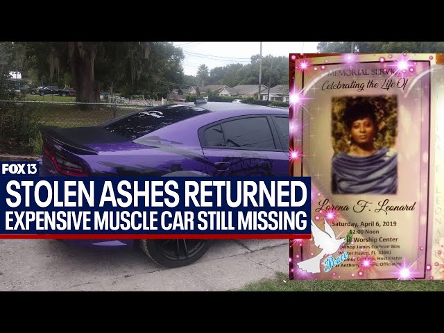 ⁣Man’s car stolen with mother’s ashes inside