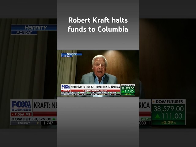 ⁣NFL legend Robert Kraft says he’s pulling Columbia support over antisemitic violence #shorts