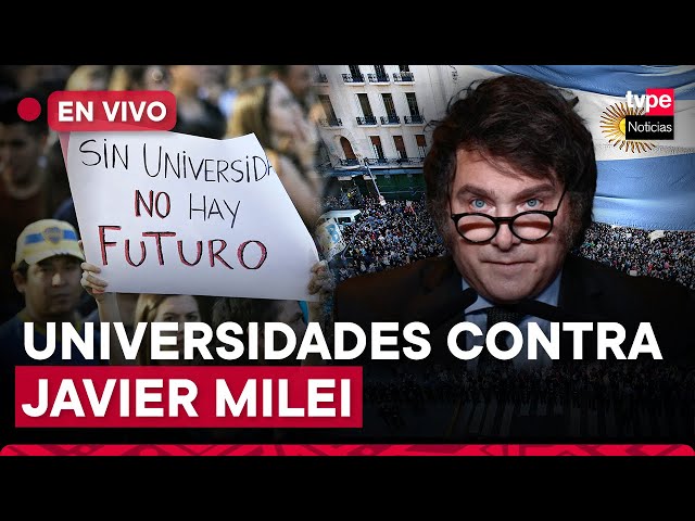⁣Javier Milei en vivo: marcha nacional universitaria en Argentina. "Geomundo" de hoy 23 de 