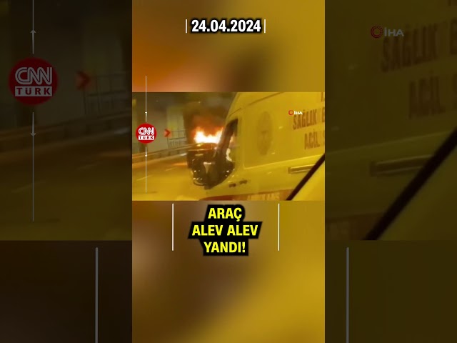Çağlayan Tüneli'nde Araç Alev Alev Yandı #Shorts