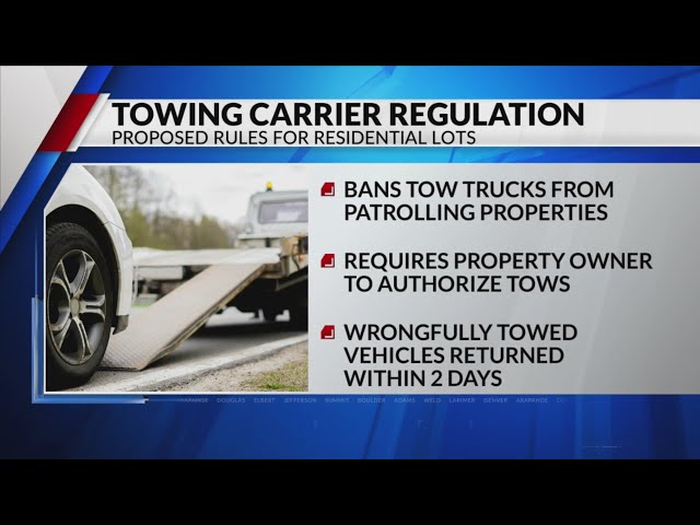 ⁣Colorado towing bill targets residential lots and garages
