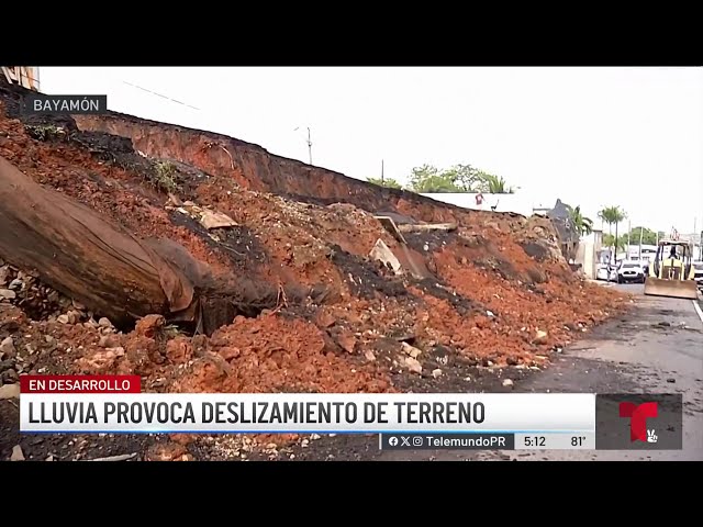 ⁣Colapsa estacionamiento de gallera en Bayamón por fuertes lluvias