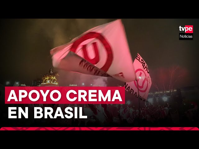 ⁣Botafogo vs. Universitario: hinchas cremas armaron la fiesta en Brasil