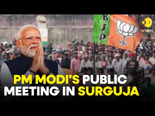 PM Modi Live: Public meeting in Surguja, Chhattisgarh | Lok Sabha Election 2024 | WION LIVE