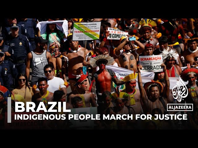 ⁣Brazil: Indigenous people rally for week-long protest in Brasilia over land & cultural rights