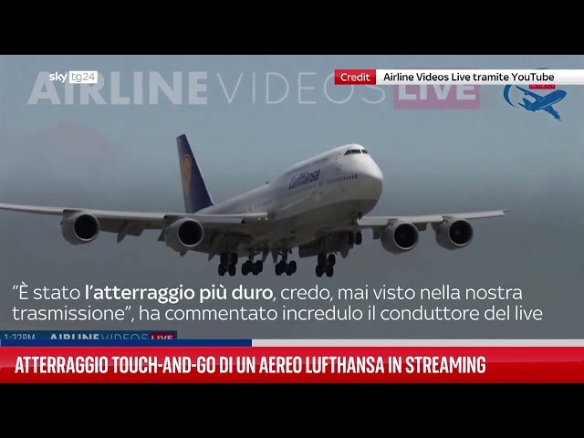 ⁣Atterraggio touch-and-go di un aereo Lufthansa in streaming