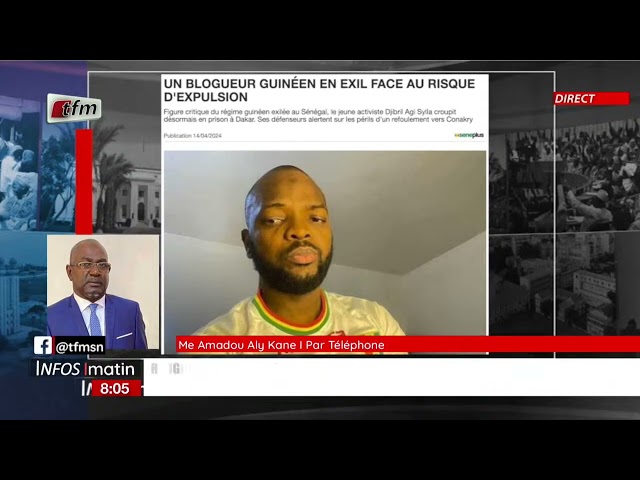 ⁣Me Amadou Aly Kane avocat de Djibril Sylla guinéen menacé d'expulsion | Par téléphone