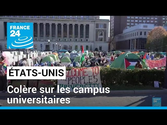 ⁣États-Unis : les étudiants continuent de manifester leur soutien aux Palestiniens • FRANCE 24