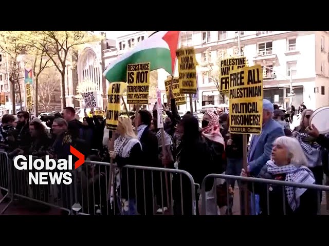 Pro-Palestinian protests continue at US universities after arrests in New York