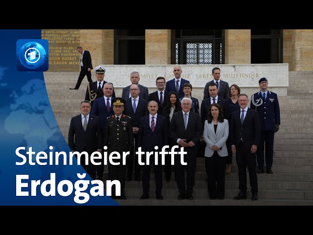 ⁣Vor dem Treffen zwischen Steinmeier und Erdoğan bei Türkei-Reise in Ankara