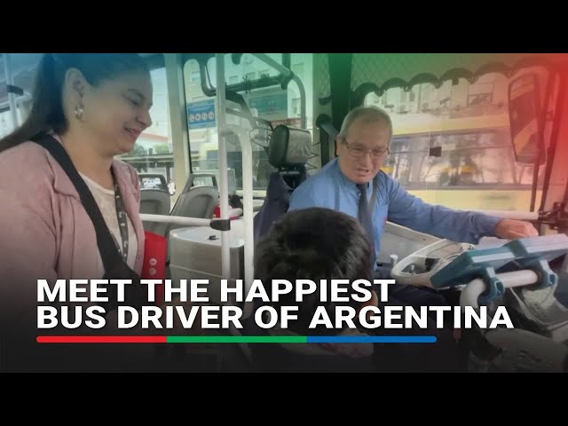 ⁣Meet the happiest bus driver of Argentina
