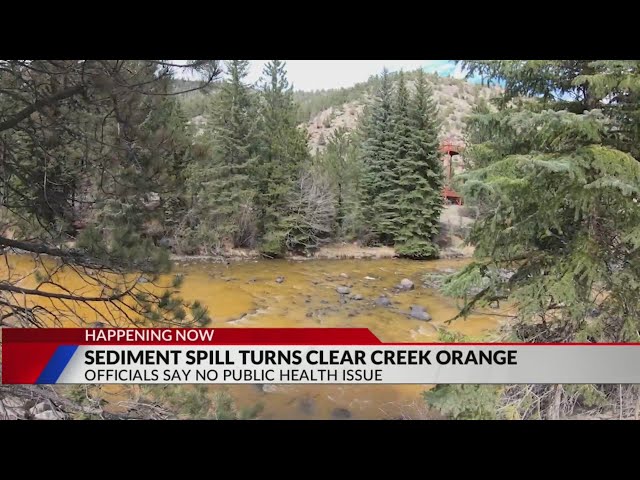Sediment spill turns Clear Creek orange