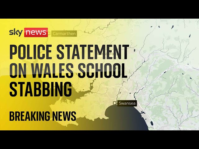 ⁣Watch live: Police make a statement following stabbing at Ysgol Dyffryn Aman school in Wales