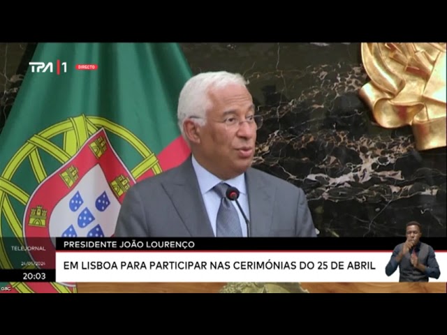 Presidente João Lourenço em Lisboa para participar nas cerimónias do 25 de Abril