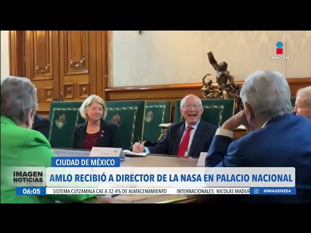 ⁣López Obrador se reúne con el director de la NASA en Palacio Nacional | Noticias con Francisco Zea