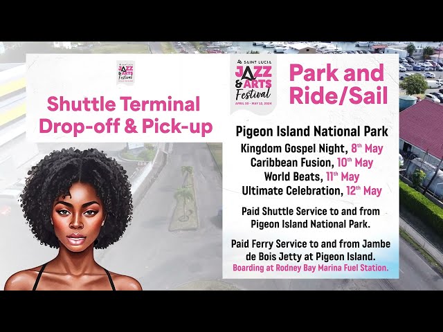 ⁣Pigeon Island - Saint Lucia Jazz & Arts Festival Parking Facilities