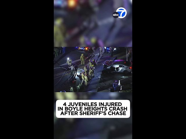 ⁣4 juveniles injured in Boyle Heights crash after sheriff's chase