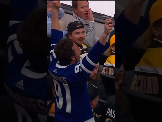 ⁣Leafs Fan Gets Booed In Boston 